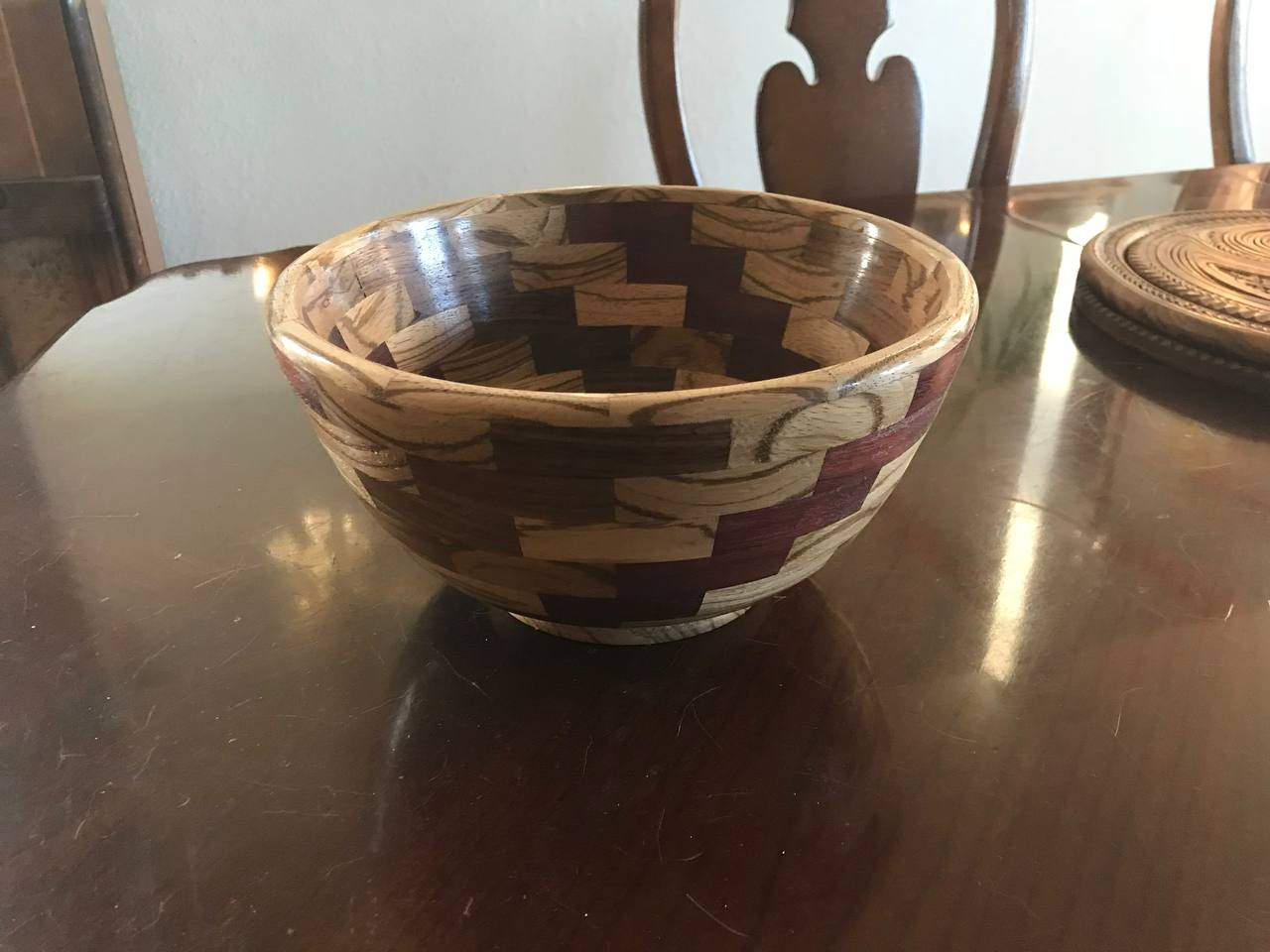 Hand-turned wooden keepsake bowl